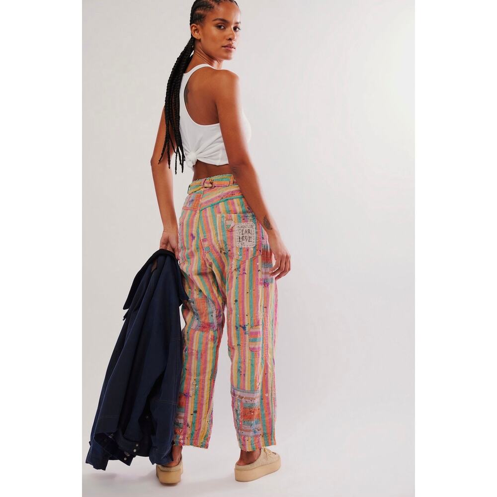 Magnolia Pearl Striped Miner Pants one size - Picture 6 of 12